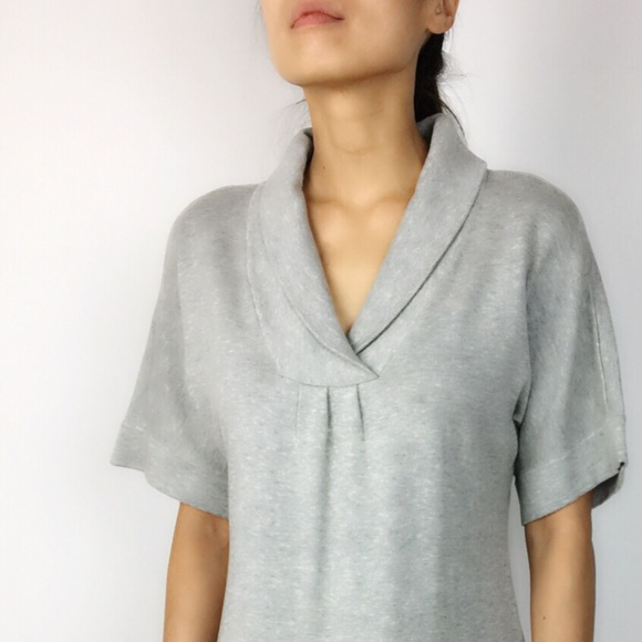 Shawl collar sweater KNITTED dress - Picture 7 of 8